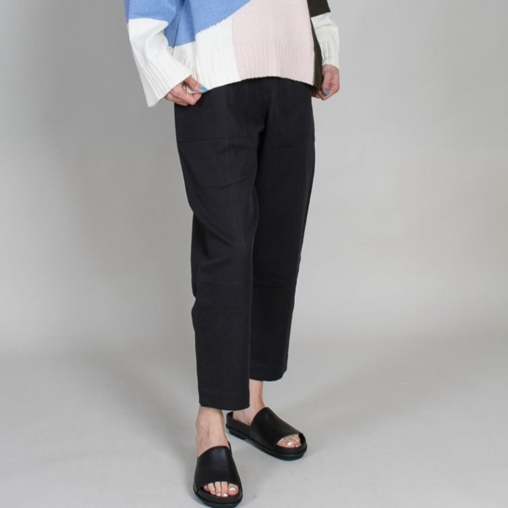 Apiece Apart Black Cropped Surf Trousers